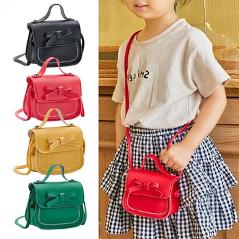 Новые сумки-мессенджеры для малышей, детская сумка принцессы для девочек, сумочка с бантом, кошельки для монет принцессы