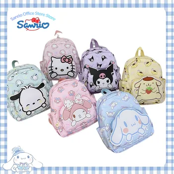 Новый рюкзак Sanrio Cinnamoroll Kawaii, периферийные устройства из аниме Kuromi Melody, детские школьные сумки большой емкости, рюкзаки для детей