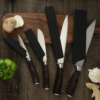 Ножны для кухонных ножей, черные пластиковые чехлы для ножей, Защитная крышка для лезвия, Защитные кромки, Чехол для кухонных принадлежностей, Инструменты