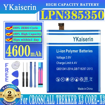 Оригинальный аккумулятор YKaiserin 4600mAh LPN385350 для мобильного телефона Crosscall CORE-X3 ACTION-X3 Batterij