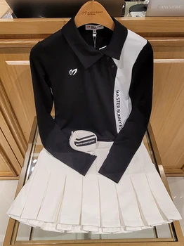 Осень новый стиль гольф солнцезащитный крем с длинным рукавом женская тонкая рубашка ПОЛО быстросохнущая дышащая спортивная одежда от пота