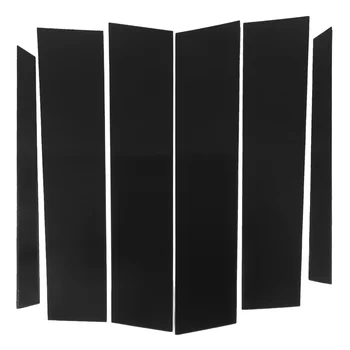 Отделка дверных оконных стоек в стиле 4D, глянцевый ПК, ярко-черная Тонкая отделка оконных стоек, установка клея для автомобиля