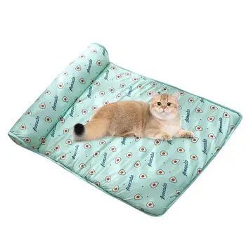 Охлаждающий коврик для собаки, Самоохлаждающийся коврик С подушкой, матрас для сна Icy Cool, Летний Охлаждающий коврик для сна для домашних животных, Дышащий и мягкий