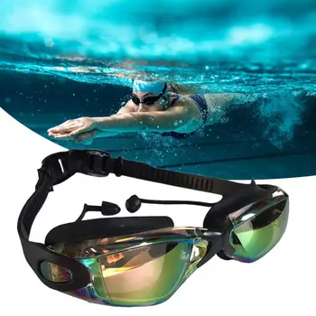 Очки для плавания для взрослых С хорошей светопроницаемостью, ударопрочным покрытием, практичные очки для плавания в бассейне