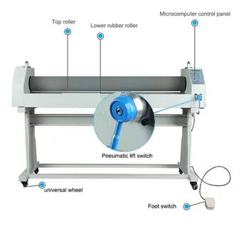 Пневматический ламинатор YP-1300, электрический графический рекламный щит двойного назначения, бумага для ламинирования стекла, машина для холодного ламинирования фотографий