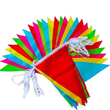 Подвеска-баннер Украшения для карнавальных вечеринок Тематический вымпел Флаг Флаги Баннеры за пределами фестиваля Многоцветный Красочный Флуминенсе