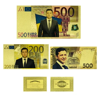 Президент Украины Зеленский Банкноты из золотой фольги, коммерческая коллекция, бумага, праздничный подарок