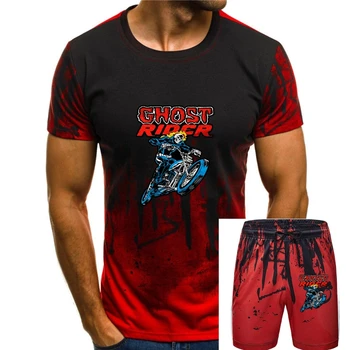 Прекрасные футболки Ghost Rider, мужские футболки высшего качества с короткими рукавами из чистого хлопка