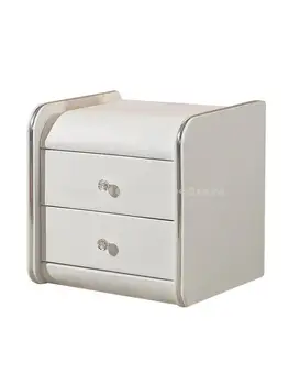 Прикроватная тумбочка Современный Европейский простой кожаный художественный прикроватный шкафчик для хранения Прикроватный шкафчик для хранения Специальная цена