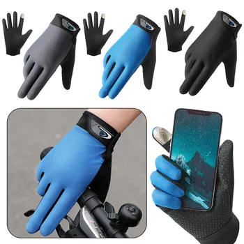 Противоскользящие Перчатки для взрослых Мужчин, Летние Перчатки с сенсорным экраном, Тонкая сетка, Дышащие Спортивные Перчатки для рыбалки, езды на велосипеде, Велосипедные перчатки для рук
