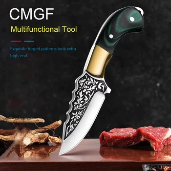 Разделочный нож для мяса с рисунком Кухонный Обвалочный нож Специальный Нож для забоя крупного рогатого скота и овец Портативный Уличный Разделочный нож