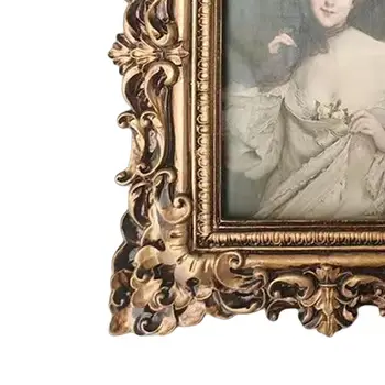 Рамка для фото из бронзово-золотой смолы 10x15 см, фото элегантного привлекательного вида