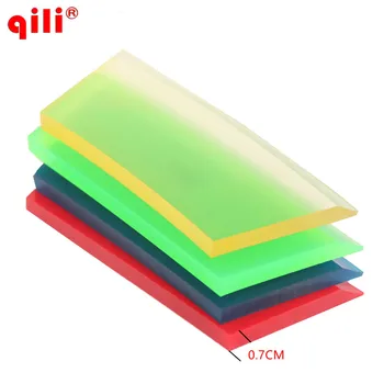 Резиновый скребок Qili шириной 13 см красного/синего/зеленого/прозрачного цвета с двухцветными полосками