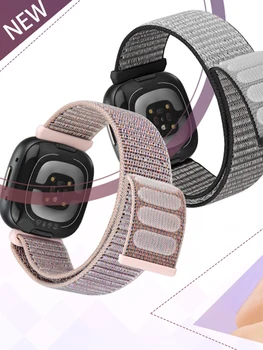 Ремешок для аксессуаров Fitbit Versa 3/4 band Замена нейлоновой петли Дышащий спортивный ремень Браслет Correa Fitbit Sense 2 band