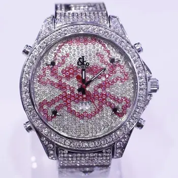 Ремешок для часов JKCO Мужские часы в стиле хип-хоп, не относящиеся к мейнстриму, часы с черепом в стиле хип-хоп