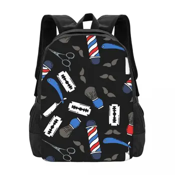 Рисунок в виде каракулей в парикмахерской, Простая стильная Студенческая школьная сумка, Водонепроницаемый Повседневный рюкзак большой емкости, рюкзак для ноутбука