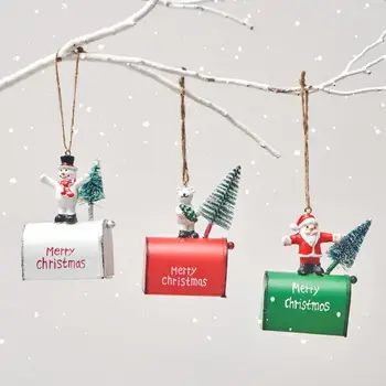 Рождественский кулон Создайте подвесной орнамент для почтового ящика из кованого железа, праздничную подвеску на Рождественскую елку, письма Санта-Клаусу, Домашний декор