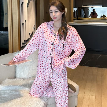 Розовая женская пижама с принтом Love, теплая зимняя пижама из золотистого бархата, модная домашняя одежда с буквой V, Женская Свободная домашняя одежда