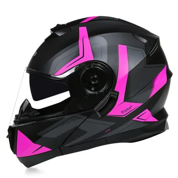 Розовый Маленький Корпус XS Размер Модульный Мотоциклетный Шлем Motobike Full Face Flip Up ADV Для Верховой Езды Casco Kask Moto Capacete С Открытым Лицом ECE