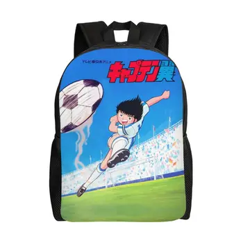 Рюкзак Captain Tsubasa для мужчин и женщин, водонепроницаемая школьная сумка для колледжа, классическая манга, Японский футболист, сумка для книг с принтом