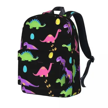 Рюкзак Dinosaur Fields, женские уличные рюкзаки из полиэстера с красочным животным принтом, большие школьные сумки Kawaii, рюкзак