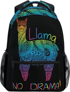 Рюкзак Rainbow Llama No Drama в стиле бохо для детей, мальчиков и девочек, студенческий ноутбук, планшет iPad, школьная сумка для путешествий с множеством карманов