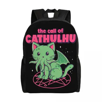 Рюкзаки Call Of Cthulhu на заказ Женские мужские Модные сумки для книг для школы, колледжа, сумки Lovecraft Monster Cat