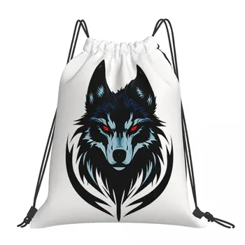 Рюкзаки Vhalkyr - Wild Wolf, модные портативные сумки на шнурке, спортивная сумка с завязками, сумка для книг для путешествующих студентов
