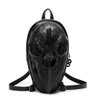 Рюкзаки в стиле стимпанк, рюкзак с 3D клювом и черепом, модный школьный рюкзак для путешествий,