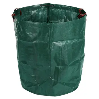 Садовый мешок для мусора объемом 270 л Большой Прочный Водонепроницаемый Сверхмощный Многоразовый Складной мешок для мусора и травы