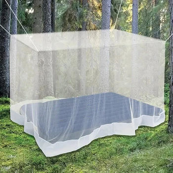 Сверхбольшая москитная сетка, походная палатка для кемпинга, Квадратная сетка, занавеска для двухъярусной кровати, постельные принадлежности для кемпинга, патио, простая установка