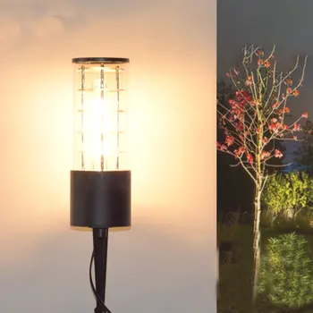 Светодиодная наземная лампа для газона, Ландшафтное украшение сада Виллы, Наружная лампа E27, водонепроницаемая