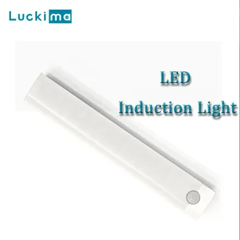 Светодиодная подсветка для гардероба, датчик человека со световой полосой, защита глаз, маленький ночник, USB-зарядка с магнитным отсосом.