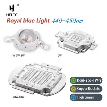 Светодиодные Чиповые Бусины Высокой Мощности Royal Blue LED Grow Chip 440nm 450nm 10W COB LED Лампа-Излучатель для DIY LED Plant Grow Light