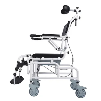 Сиденье для горшка для пожилых людей, Легкая Инвалидная коляска на колесиках, Моющаяся Ванна, Сиденье для горшка из алюминиевого сплава