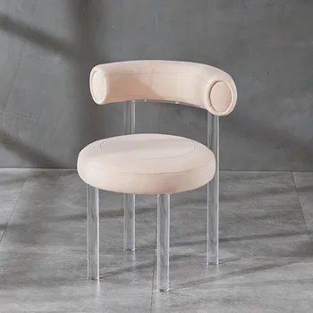 Скандинавские обеденные стулья, акриловый стул, современный прозрачный стул, удобная расслабляющая мебель для дома, Элегантные стулья для спальни