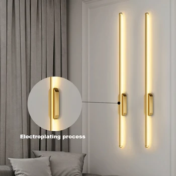 Современные светодиодные настенные светильники в скандинавском минимализме, лампы для гостиной, спальни, коридора, простой декор, бра для внутреннего освещения