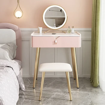 Современный Простой туалетный столик из итальянского светлого роскошного дерева, туалетный столик для спальни, столики для макияжа, мебель для дома