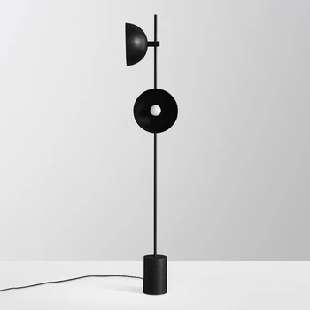Современный винтажный мраморный торшер TEMAR Nordic Creative Simple LED Black для домашнего декора гостиной отеля