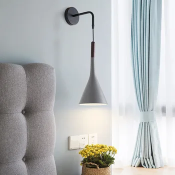 Современный и минималистичный прикроватный бра в скандинавском стиле, креативное украшение для гостиной, настенный светильник на заднем плане, лампа для спальни, светильник