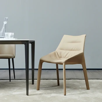 Современный легкий роскошный минималистский стул со спинкой Минималистский домашний дизайнерский кофейный стул для гостиной Обеденный стул