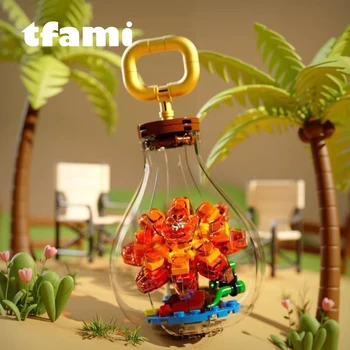 Строительные блоки TFAMI Букет роз Креативная светящаяся лампочка Вечные цветы Украшение дома 3D модель Кирпичей со светом для детской игрушки
