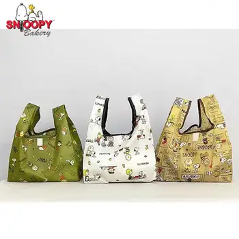 Сумка для хранения Snoopy Sundry с рисунком из мультфильма и аниме, водонепроницаемая портативная складная Экологически чистая сумка для подарка друзьям