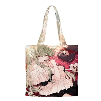 Сумки через плечо с рисунком Shiro Seijo to Kuro Bokushi 2023, Новая женская модная повседневная сумка-тоут большой вместимости