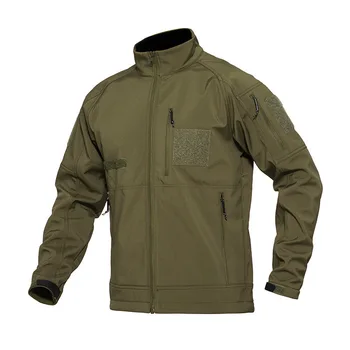 Тактическая куртка Soft Shell, мужская зимняя водонепроницаемая теплая легкая верхняя одежда с флисовой подкладкой, лыжное пальто-карго для пеших прогулок, сафари
