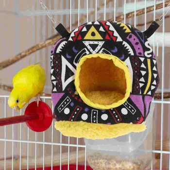 Теплое гнездо для попугая Домашний гамак для птиц Хлопковая подвеска Прекрасное подвешивание
