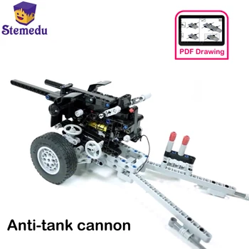 Технология противотанковой пушки, зенитные орудия Canon, способные стрелять из пушки, игрушки-головоломки с пушечным ядром, совместимые с Legoeds