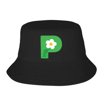 Унисекс Панама Pikmin Зеленый Логотип Merch Bob Шляпы Весенние Головные Уборы Солнцезащитная Кепка Упаковываемая