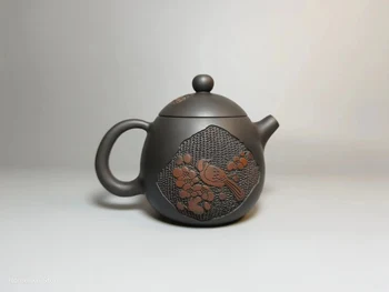 Цзяньшуй Ручной работы С полной резьбой, Чайник с начинкой Longdan (не Исин Цзиша), Чайный сервиз кунг-фу, Посуда для чайной церемонии