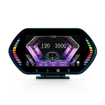 Цифровой головной дисплей с подсветкой сенсорной кнопки, ЖК-дисплей OBD GPS, индикатор времени, недели, электронный GPS-датчик скорости, запчасти для автомобилей